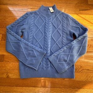 LOFT NWT mock neck Blue Knit women’s Sweater size XS